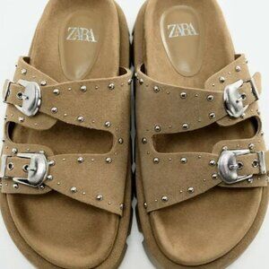 Zara Buckled Suede Sandals
